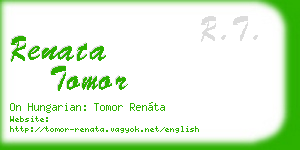 renata tomor business card